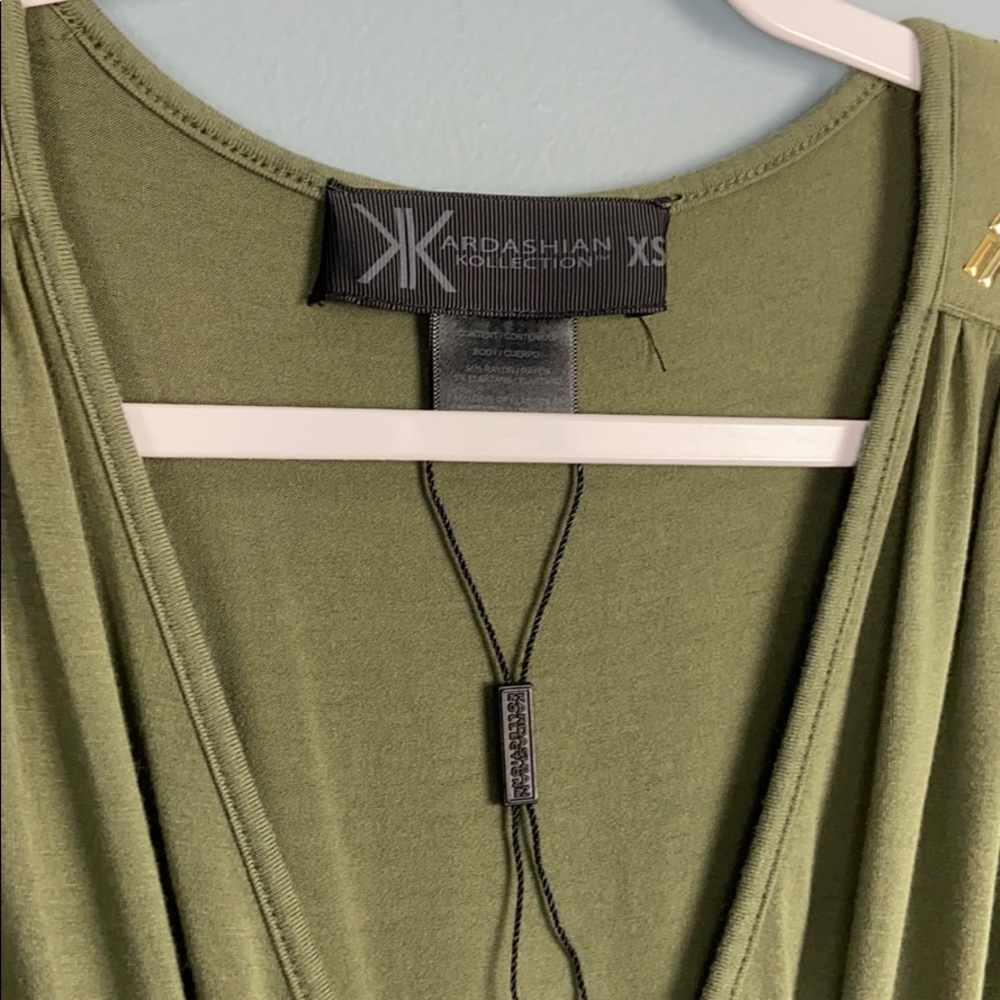 Kardashian Kollection Olive Green Sleeveless Dress - Picture 4 of 5